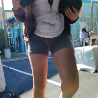 CandidsLover - Sexy light skinned mexican -candid gray leggings front 1 of2 - 002297.jpg