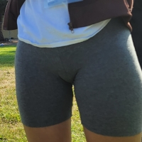 Sexy candid Mexican girl with a hot V shaped view of her pussy in grey shorts CandidsLover - Sexy light skinned mexican -candid gray leggings front2 of2 - 0046c808.jpg