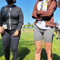 Sexy candid Mexican girl with a hot V shaped view of her pussy in grey shorts CandidsLover - Sexy light skinned mexican -candid gray leggings front2 of2 - 0034456.jpg