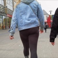 Nerdy blonde ass