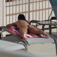 Hot milf sunbathing
