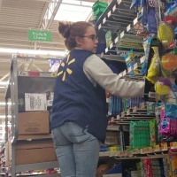 Nerdy Walmart employee