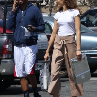 Zendaya out shopping while braless in Los Angeles showing her hot little pokies 02.jpg