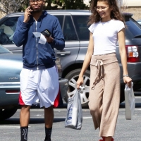Zendaya out shopping while braless in Los Angeles showing her hot little pokies 04.jpg