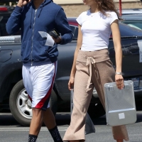Zendaya out shopping while braless in Los Angeles showing her hot little pokies 11.jpg
