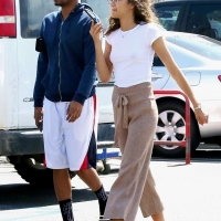 Zendaya out shopping while braless in Los Angeles showing her hot little pokies 06.jpg