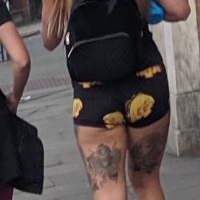 Sexy candid girls out in shorts London street candid short shorts_1932385.jpg