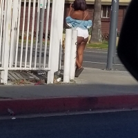 Candid thick black prostitute showing her cheeks in little shorts on the street tumblr_p0o0dsKdqK1w1efffo4_1280.jpg