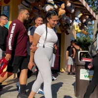 Sexy ass candid pig tailed girl with an amazing ass and vtl in light grey leggings 🔥 FireCandids_Kimk1.jpg