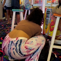 Swirly patterned ass