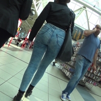 Sexy brunette in jeans