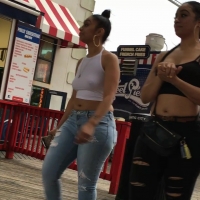 Sexy braless Latina