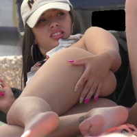 Stunning beach babe