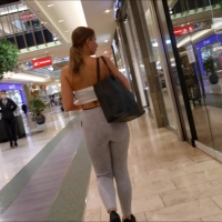 Sexy grey leggings booty