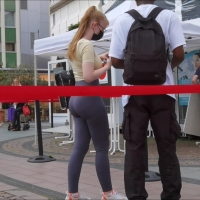 Hot candid strawberry blonde babe
