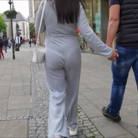 Grey body suit babe