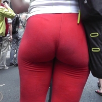 Sexy orange yoga ass
