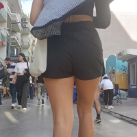 Black shorts babe