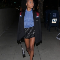 Skai Jackson in a skirt with Lexi Underwood showing her sexy teen legs 04.jpg