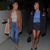 Skai Jackson in a skirt with Lexi Underwood showing her sexy teen legs 01.jpg