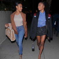 Skai Jackson in a skirt with Lexi Underwood showing her sexy teen legs 07.jpg