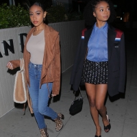 Skai Jackson in a skirt with Lexi Underwood showing her sexy teen legs 10.jpg