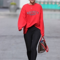 Vogue Williams in black leggings at Heart radio in London 03.jpg