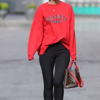Vogue Williams in black leggings at Heart radio in London 02.jpg