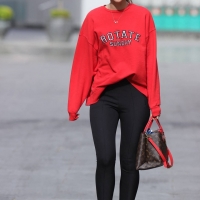 Vogue Williams in black leggings at Heart radio in London 06.jpg