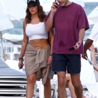 Anastasia Karanikolaou shows off her beach body in a green bikini while chilling with friends in Miami 21.jpg