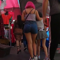 Pink haired babe