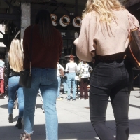 White girls in jeans