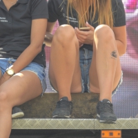 Mercedes girls in shorts
