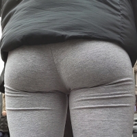 Grey flare leggings