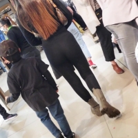 Milf in black leggings