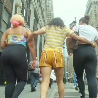 Thick ebony babe with friends