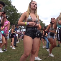 Blonde raver stacked