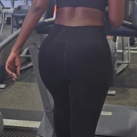Athletic ebony babe
