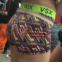 Festival booty in shorts