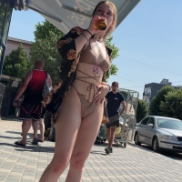Brown bikini babe