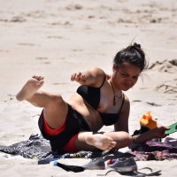 Beach girl nip slips