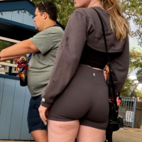 Hot ass milf with a great ass in tight spandex biker shorts 🔥 FireCandids_GreyBikesMom4.jpg