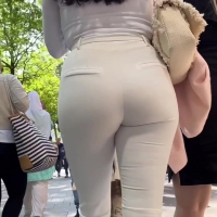 Big booty in beige