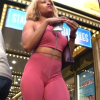 Smoking hot candid ebony babe in a pink leggings outfit with an amazing body (color) TCF Avengers14.mp4-2021-12-25-08h44m20s436.jpg