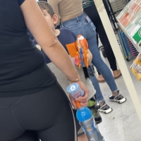 Milf in leggings teen in jeans