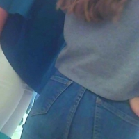 Skinny candid cute teen shopping with mom in tight jeans 67875115.jpg