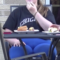 Blue college girl