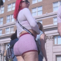Pink haired PAWG milf
