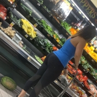 Fit candid tattooed babe with a great ass in leggings grocery shopping 65175220.jpg