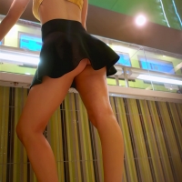 Holy fuck blonde upskirt